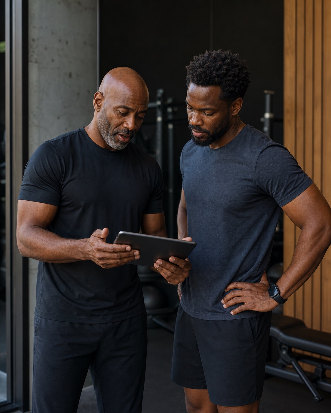 An FYL coach and client reviewing a personal progress plan together
