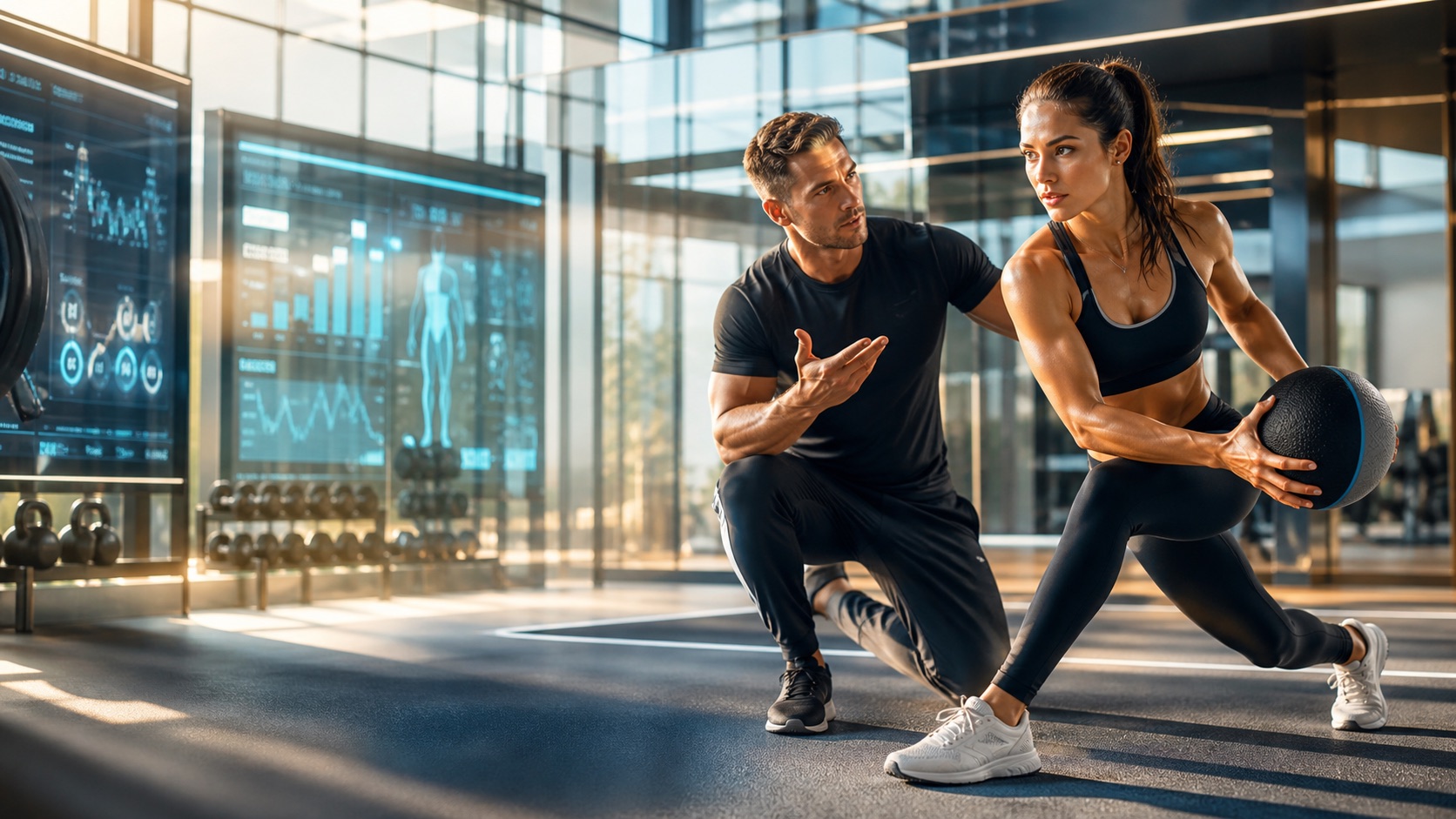 A bright private coaching experience inside a premium performance studio
